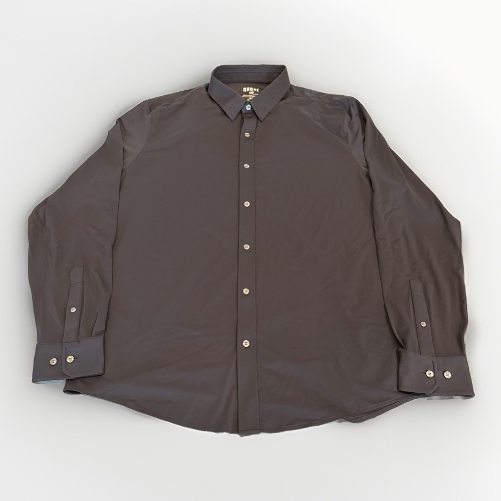 Rhone Commuter Shirt XL Classic Fit Italian Fabric Performance Stretch Black